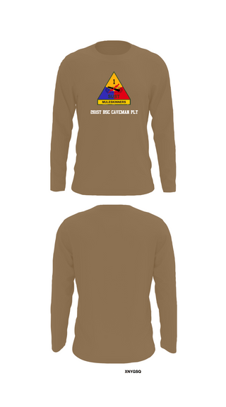 Long Sleeve Performance Shirt, 261st BSC CAVEMAN PLT, , Teamtime, Team time, sublimation, custom sports apparel, team uniforms, spirit wear, spiritwear, sports uniforms, custom shirts, team store, custom team store, fundraiser sports, apparel fundraiser