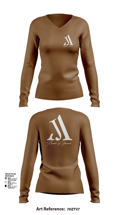 A&J 36526163 Women's Long Sleeve V-neck Shirt - 51