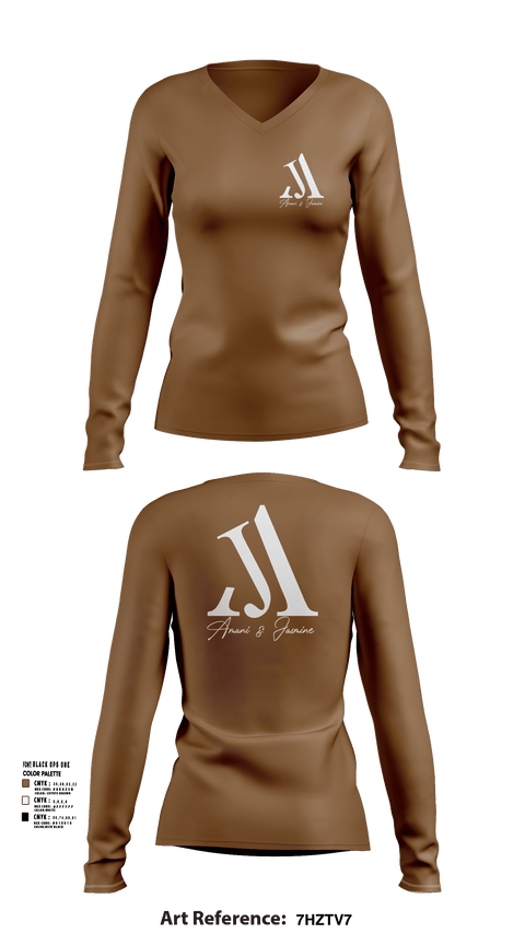 Womens Long Sleeve Vneck Shirt, A&J, , Teamtime, Team time, sublimation, custom sports apparel, team uniforms, spirit wear, spiritwear, sports uniforms, custom shirts, team store, custom team store, fundraiser sports, apparel fundraiser
