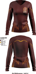 West Tampa spartans 17647688 Women's Long Sleeve V-neck Shirt - 3