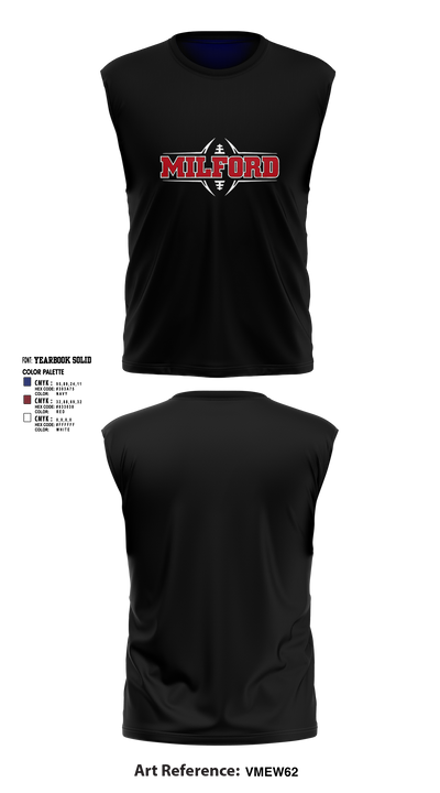 Milford Eagles Pop Warner Football and Cheer 85500081 Tank Top - 2 (2)