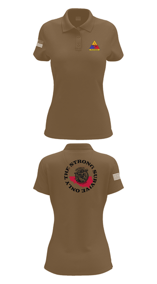 Womens Short Sleeve Performance Polo, 261st BSC CAVEMAN PLT, , Teamtime, Team time, sublimation, custom sports apparel, team uniforms, spirit wear, spiritwear, sports uniforms, custom shirts, team store, custom team store, fundraiser sports, apparel fundraiser