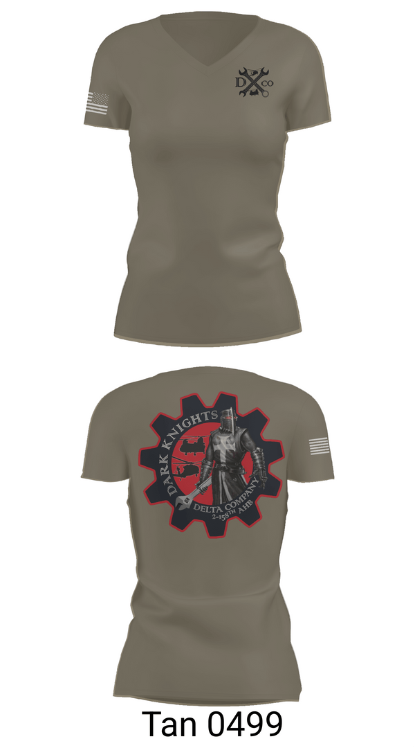 Womens Short Sleeve Vneck Shirt, D Co. 2-158th AHB, , Teamtime, Team time, sublimation, custom sports apparel, team uniforms, spirit wear, spiritwear, sports uniforms, custom shirts, team store, custom team store, fundraiser sports, apparel fundraiser