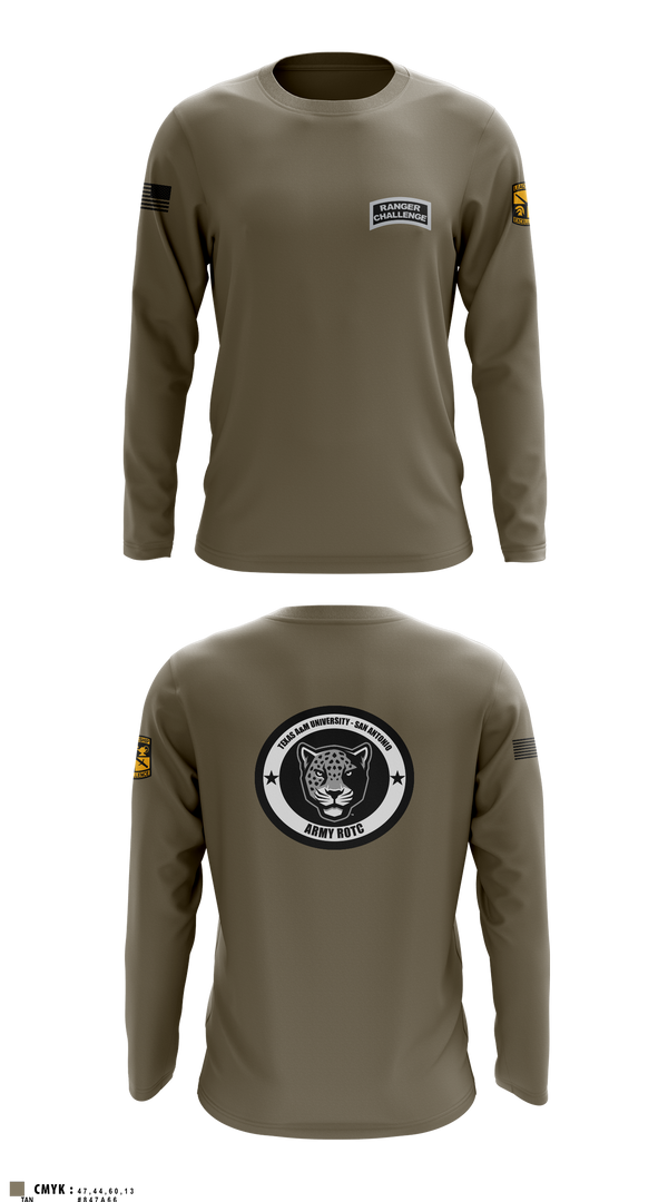 Long Sleeve Performance Shirt, TAMUSA ROTC, Army, Teamtime, Team time, sublimation, custom sports apparel, team uniforms, spirit wear, spiritwear, sports uniforms, custom shirts, team store, custom team store, fundraiser sports, apparel fundraiser
