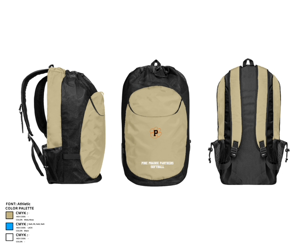 Gear Bag, Pine Prairie Panthers Softball, Softball, Teamtime, Team time, sublimation, custom sports apparel, team uniforms, spirit wear, spiritwear, sports uniforms, custom shirts, team store, custom team store, fundraiser sports, apparel fundraiser