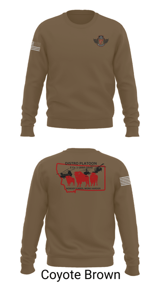 Crew Neck Sweatshirt, E co. 1-189th, , Teamtime, Team time, sublimation, custom sports apparel, team uniforms, spirit wear, spiritwear, sports uniforms, custom shirts, team store, custom team store, fundraiser sports, apparel fundraiser