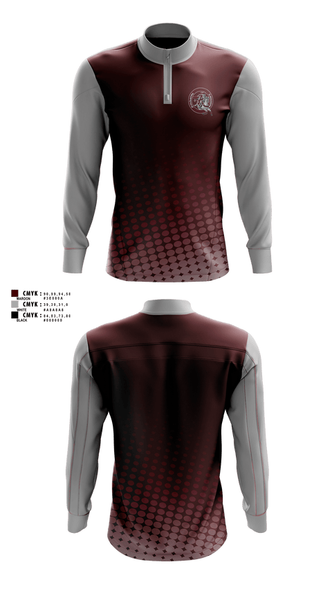 Quarter Zip Jacket, Amherst Lancers Tennis, Tennis, Teamtime, Team time, sublimation, custom sports apparel, team uniforms, spirit wear, spiritwear, sports uniforms, custom shirts, team store, custom team store, fundraiser sports, apparel fundraiser