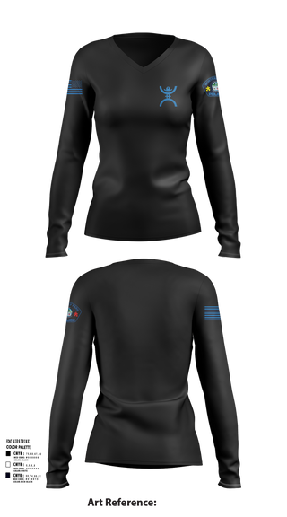 Womens Long Sleeve Vneck Shirt, Monterey  Park, , Teamtime, Team time, sublimation, custom sports apparel, team uniforms, spirit wear, spiritwear, sports uniforms, custom shirts, team store, custom team store, fundraiser sports, apparel fundraiser