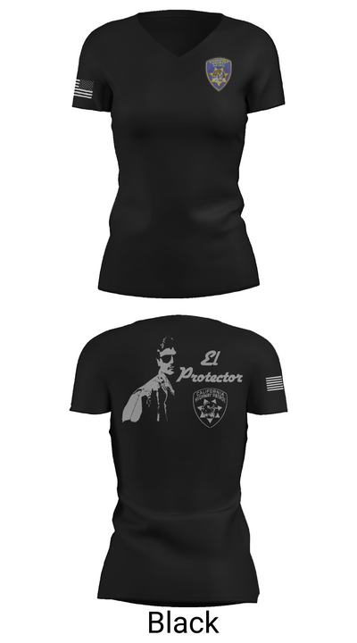 California Highway Patrol 18919595 Women's Short Sleeve V-neck Shirt - 27