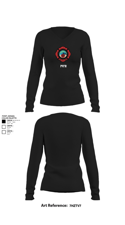 PVFR 80552354 Women's Long Sleeve V-neck Shirt - 18