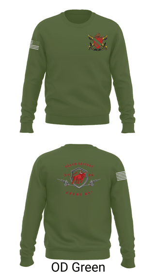 Crew Neck Sweatshirt, Bravo Battery 3-7 FA, Army, Teamtime, Team time, sublimation, custom sports apparel, team uniforms, spirit wear, spiritwear, sports uniforms, custom shirts, team store, custom team store, fundraiser sports, apparel fundraiser