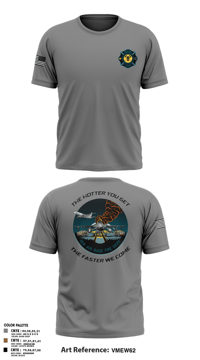 ISA Air base Fire Dept. 19172110 Short Sleeve Performance Shirt - 65