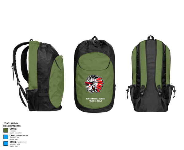 Gear Bag, Howar Middle School Track & Field, Track & Field, Teamtime, Team time, sublimation, custom sports apparel, team uniforms, spirit wear, spiritwear, sports uniforms, custom shirts, team store, custom team store, fundraiser sports, apparel fundraiser