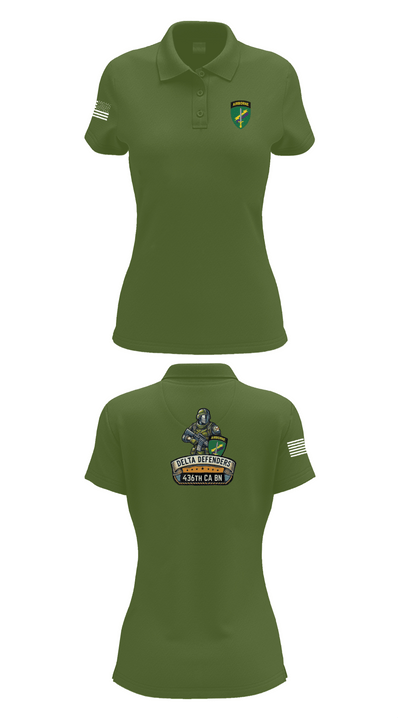 D Co 436th CA BN 62553628 Women's Short Sleeve Performance Polo  - 55
