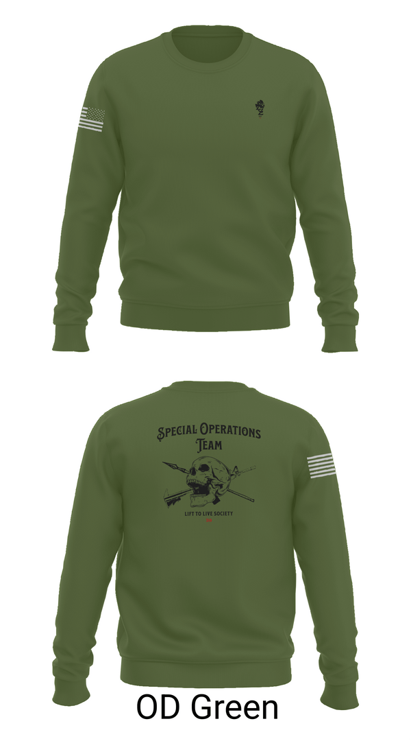 Crew Neck Sweatshirt, Special Operations Team, , Teamtime, Team time, sublimation, custom sports apparel, team uniforms, spirit wear, spiritwear, sports uniforms, custom shirts, team store, custom team store, fundraiser sports, apparel fundraiser