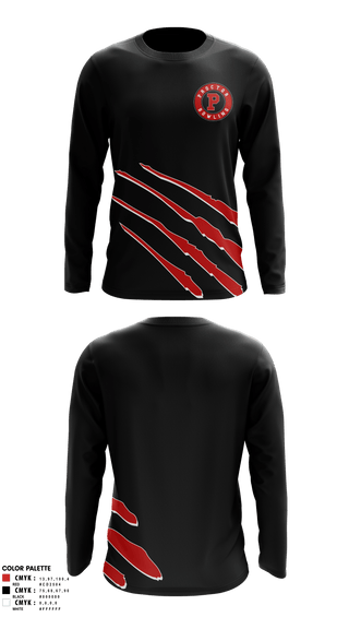 Long Sleeve Performance Shirt, Proctor Raiders, Bowling, Teamtime, Team time, sublimation, custom sports apparel, team uniforms, spirit wear, spiritwear, sports uniforms, custom shirts, team store, custom team store, fundraiser sports, apparel fundraiser