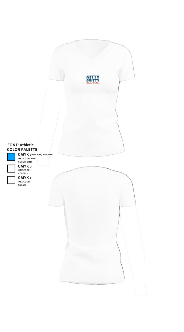 Womens Short Sleeve Vneck Shirt, Nitty Gritty Window washing, , Teamtime, Team time, sublimation, custom sports apparel, team uniforms, spirit wear, spiritwear, sports uniforms, custom shirts, team store, custom team store, fundraiser sports, apparel fundraiser