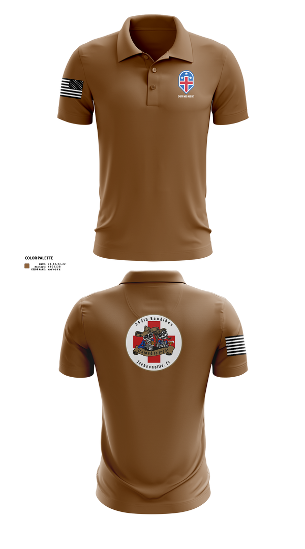 Short Sleeve Performance Polo, 349th Medical Augmentation Det., , Teamtime, Team time, sublimation, custom sports apparel, team uniforms, spirit wear, spiritwear, sports uniforms, custom shirts, team store, custom team store, fundraiser sports, apparel fundraiser