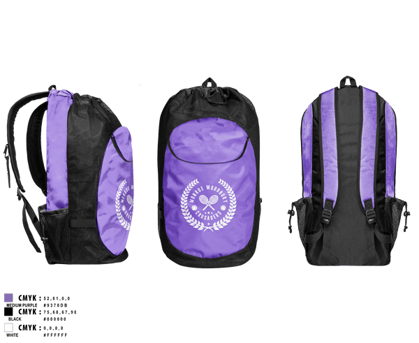 Gear Bag, Monroe Woodbury, Tennis, Teamtime, Team time, sublimation, custom sports apparel, team uniforms, spirit wear, spiritwear, sports uniforms, custom shirts, team store, custom team store, fundraiser sports, apparel fundraiser