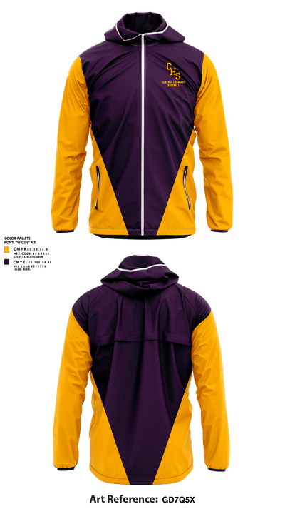 Central Chargers Baseball 97406190 Windbreaker - 2