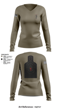 WIARNG Marksmanship 12854544 Women's Long Sleeve V-neck Shirt - 111
