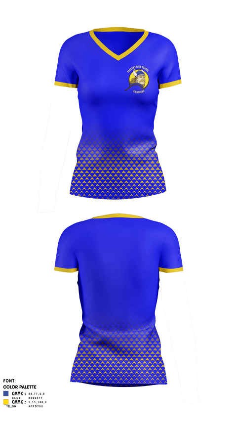 Womens Short Sleeve Vneck Shirt, Parsons High School Swimming, Swimming, Teamtime, Team time, sublimation, custom sports apparel, team uniforms, spirit wear, spiritwear, sports uniforms, custom shirts, team store, custom team store, fundraiser sports, apparel fundraiser