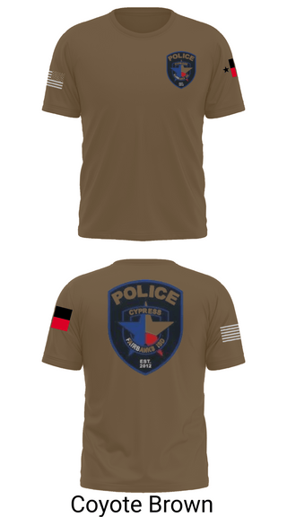 Old School Cotton Feel Shirt, Cypress- Fairbanks ISD Police Department, Police, Teamtime, Team time, sublimation, custom sports apparel, team uniforms, spirit wear, spiritwear, sports uniforms, custom shirts, team store, custom team store, fundraiser sports, apparel fundraiser