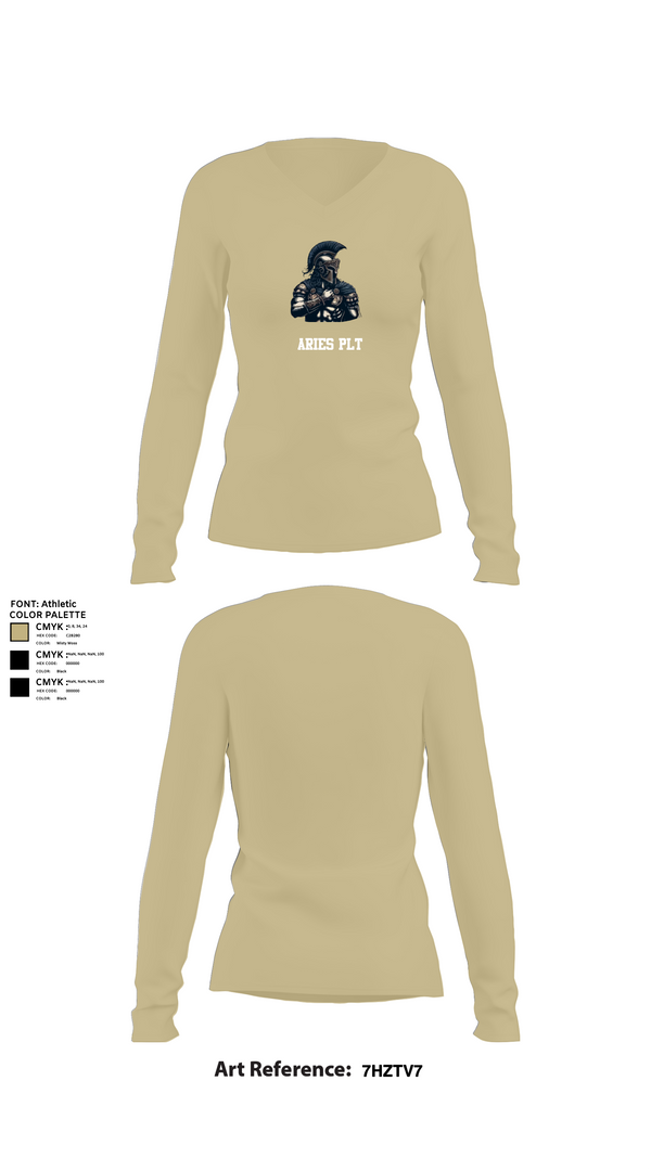 Womens Long Sleeve Vneck Shirt, ARIES PLT, , Teamtime, Team time, sublimation, custom sports apparel, team uniforms, spirit wear, spiritwear, sports uniforms, custom shirts, team store, custom team store, fundraiser sports, apparel fundraiser
