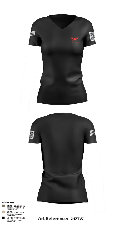 Drone Recon 84902337 Women's Short Sleeve V-neck Shirt - 6
