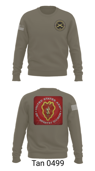 Crew Neck Sweatshirt, 25th infantry division C-Btry 1/8 FA, , Teamtime, Team time, sublimation, custom sports apparel, team uniforms, spirit wear, spiritwear, sports uniforms, custom shirts, team store, custom team store, fundraiser sports, apparel fundraiser