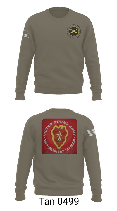 25th infantry division C-Btry 1/8 FA 8241745 Crew Neck Sweatshirt - 65