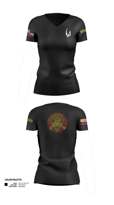 837 TRS Rhinos 90584880 Women's Short Sleeve V-neck Shirt - 8