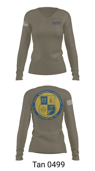 Womens Long Sleeve Vneck Shirt, Naval Research Lab, , Teamtime, Team time, sublimation, custom sports apparel, team uniforms, spirit wear, spiritwear, sports uniforms, custom shirts, team store, custom team store, fundraiser sports, apparel fundraiser