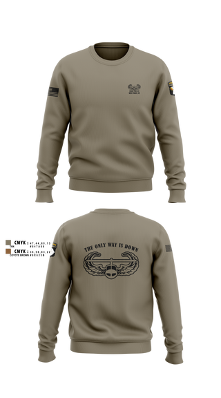 Crew Neck Sweatshirt, AASLT 10-25 Ft. Campbell, Kentucky, , Teamtime, Team time, sublimation, custom sports apparel, team uniforms, spirit wear, spiritwear, sports uniforms, custom shirts, team store, custom team store, fundraiser sports, apparel fundraiser
