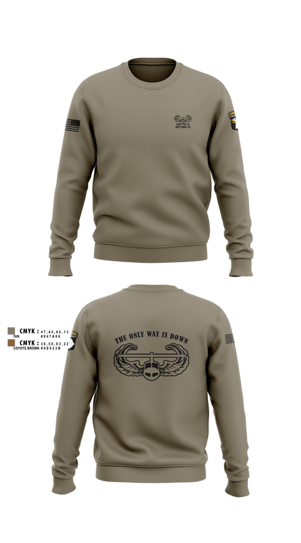 Crew Neck Sweatshirt, AASLT 10-25 Ft. Campbell, Kentucky, , Teamtime, Team time, sublimation, custom sports apparel, team uniforms, spirit wear, spiritwear, sports uniforms, custom shirts, team store, custom team store, fundraiser sports, apparel fundraiser