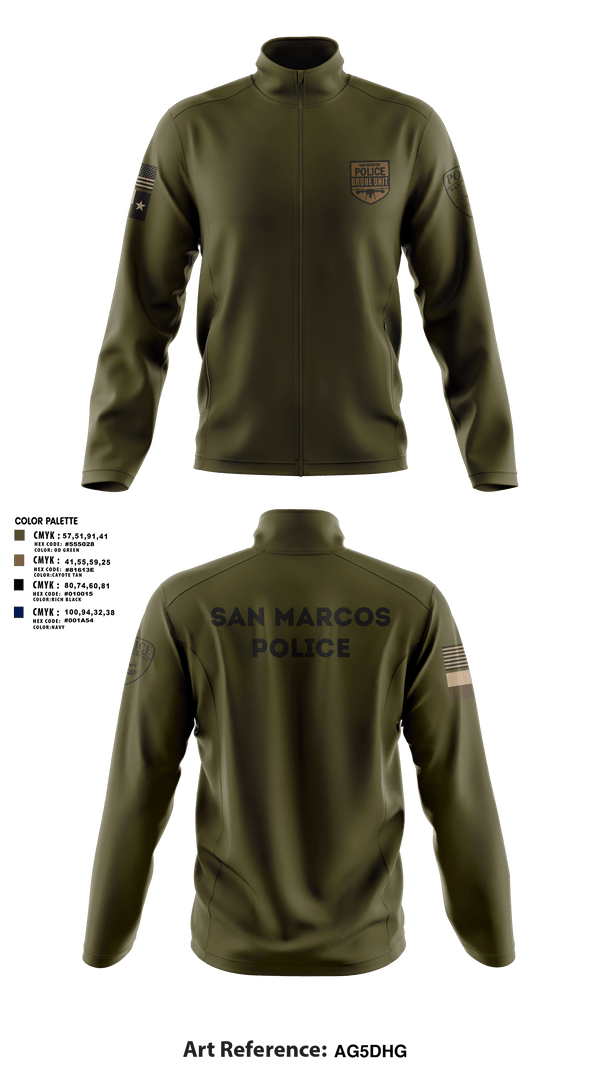Fleece Jacket, San Marcos Police Drone Unit, Police, Teamtime, Team time, sublimation, custom sports apparel, team uniforms, spirit wear, spiritwear, sports uniforms, custom shirts, team store, custom team store, fundraiser sports, apparel fundraiser