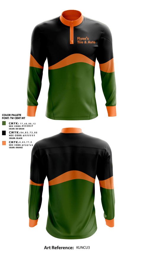 Quarter Zip Jacket, Flynn's Tire & Auto, , Teamtime, Team time, sublimation, custom sports apparel, team uniforms, spirit wear, spiritwear, sports uniforms, custom shirts, team store, custom team store, fundraiser sports, apparel fundraiser