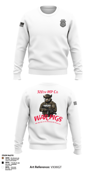 Crew Neck Sweatshirt, 328th MP Co., , Teamtime, Team time, sublimation, custom sports apparel, team uniforms, spirit wear, spiritwear, sports uniforms, custom shirts, team store, custom team store, fundraiser sports, apparel fundraiser
