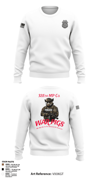 328th MP Co. 60323681 Crew Neck Sweatshirt - 2
