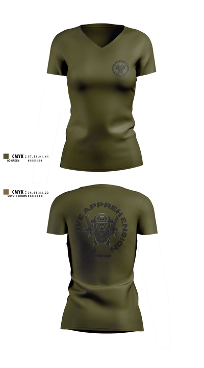 F.A.S.T. 76106673 Women's Short Sleeve V-neck Shirt - 1