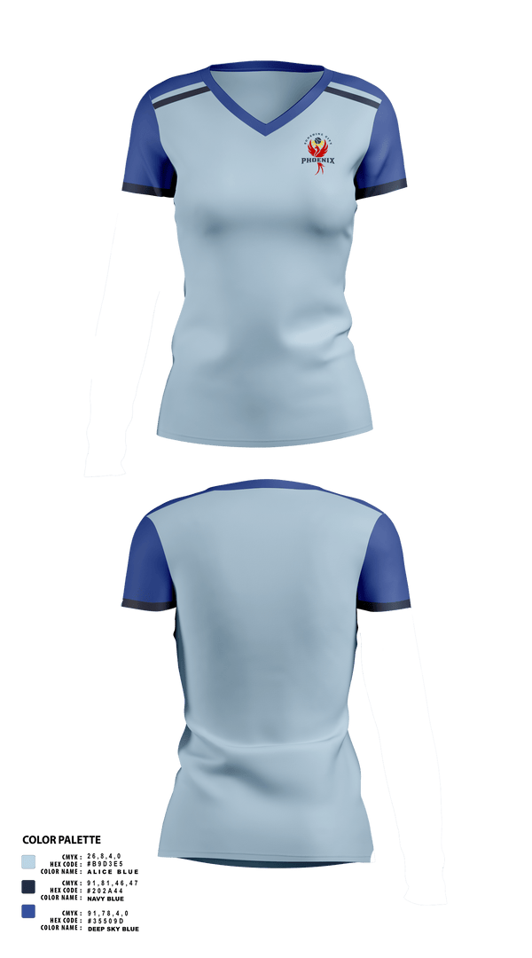 Womens Short Sleeve Vneck Shirt, Sunshine City Phoenix, Tennis, Teamtime, Team time, sublimation, custom sports apparel, team uniforms, spirit wear, spiritwear, sports uniforms, custom shirts, team store, custom team store, fundraiser sports, apparel fundraiser