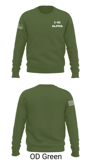 Crew Neck Sweatshirt, 1-31 ALPHA, , Teamtime, Team time, sublimation, custom sports apparel, team uniforms, spirit wear, spiritwear, sports uniforms, custom shirts, team store, custom team store, fundraiser sports, apparel fundraiser