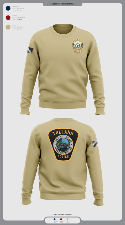 Tolland Police Department 15445764 Crew Neck Sweatshirt - 3