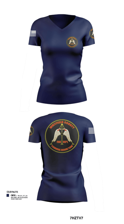 Station 12 TRT 63854404 Women's Short Sleeve V-neck Shirt - 110