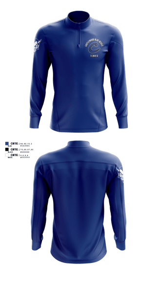 Quarter Zip Jacket, Castlewood Blue Devils, Tennis, Teamtime, Team time, sublimation, custom sports apparel, team uniforms, spirit wear, spiritwear, sports uniforms, custom shirts, team store, custom team store, fundraiser sports, apparel fundraiser