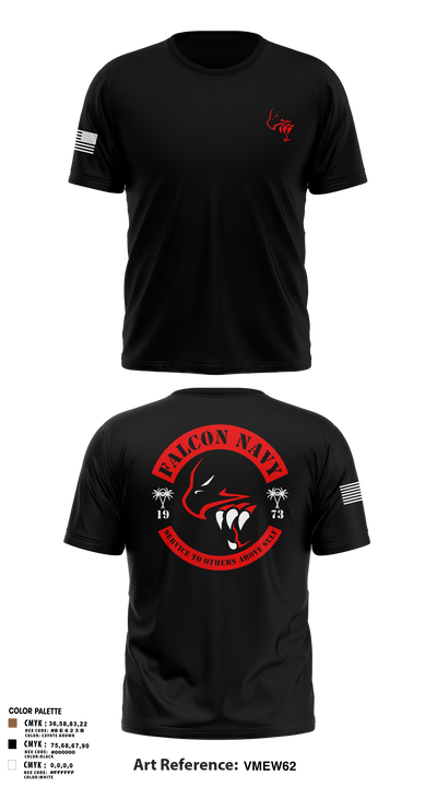 Falcon Navy 41884136 Old School Cotton Feel Shirt - 3