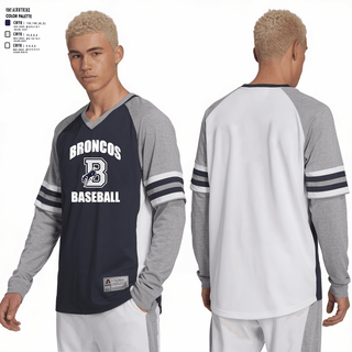 Long Sleeve Performance Shirt, Burrillville High School Broncos Baseball, Baseball, Teamtime, Team time, sublimation, custom sports apparel, team uniforms, spirit wear, spiritwear, sports uniforms, custom shirts, team store, custom team store, fundraiser sports, apparel fundraiser