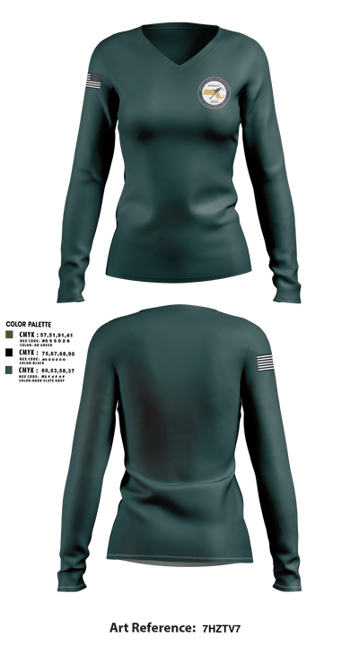 NEMLEC Women's Long Sleeve V-neck Shirt - 6