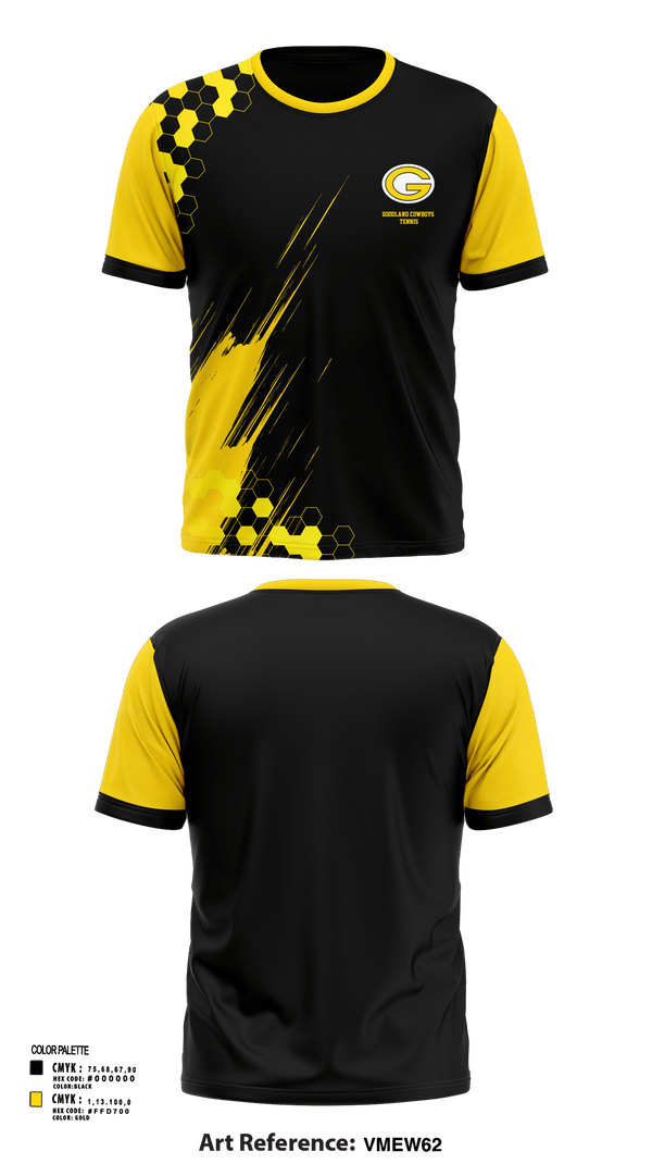 Short Sleeve Performance Shirt, Goodland Cowboys Tennis, Tennis, Teamtime, Team time, sublimation, custom sports apparel, team uniforms, spirit wear, spiritwear, sports uniforms, custom shirts, team store, custom team store, fundraiser sports, apparel fundraiser