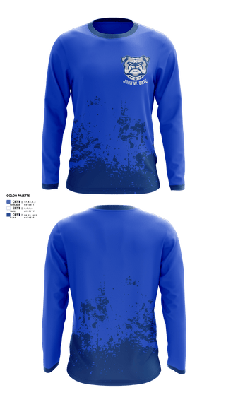 Long Sleeve Performance Shirt, Bate Middle School (John W. Bate) Baseball, Baseball, Teamtime, Team time, sublimation, custom sports apparel, team uniforms, spirit wear, spiritwear, sports uniforms, custom shirts, team store, custom team store, fundraiser sports, apparel fundraiser